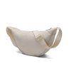 Beige Lightweight Puffy Casual Crescent Crossbody Bag