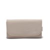 Beige Nylon Envelope Clutch