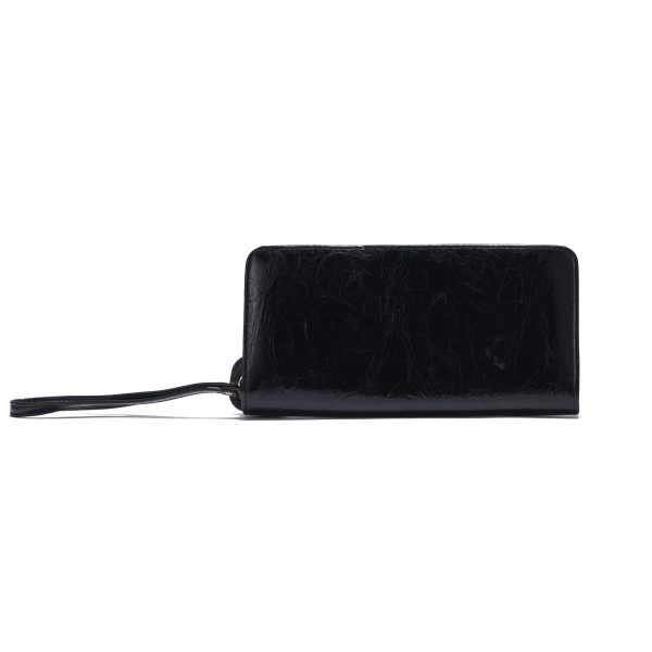 Black Cracked Patent Wristlet Black Cracked Patent Wristlet