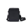 Black Faux Leather Men's Crossbody Bag