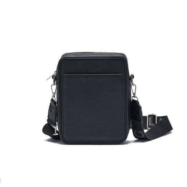 Black Faux Leather Men's Crossbody Bag Black Faux Leather Men's Crossbody Bag