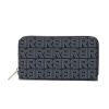 Black & Grey Monogram Zip Wallet