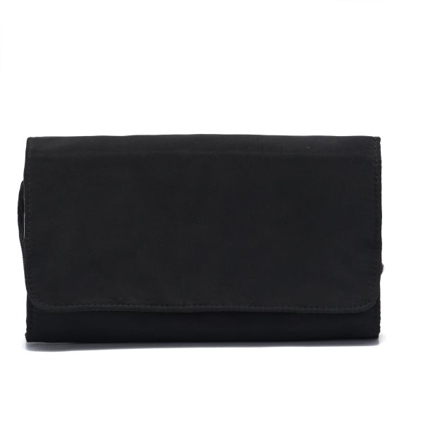 Black Nylon Flap Wallet Black Nylon Flap Wallet