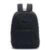 Black Quilted Lightweight Puffy Backpack