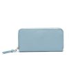 Blue Saffiano Zip Wallet