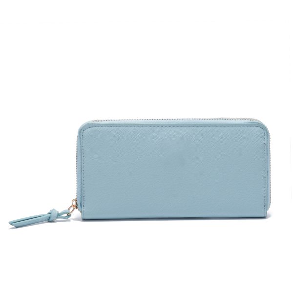 Blue Saffiano Zip Wallet Blue Saffiano Zip Wallet