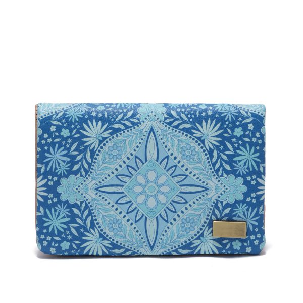 Blue Tile Print Bifold Wallet Blue Tile Print Bifold Wallet