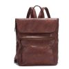 Brown Vintage Faux Leather Backpack