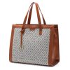 Logo Print Structured Tote Bag