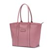 Elegant Pink Leather Tote Bag