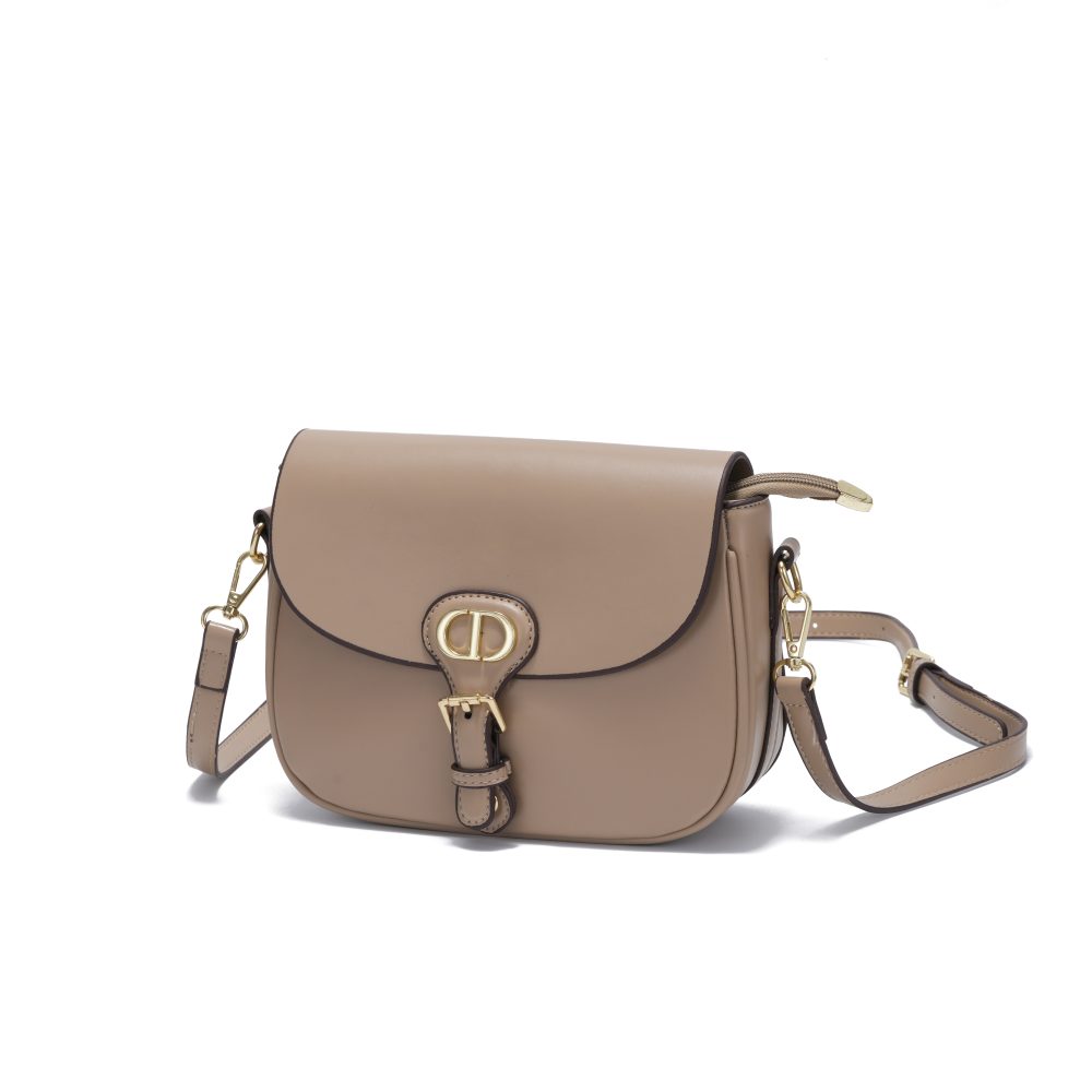 DSC00288 Taupe Flap Saddle Bag