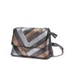DSC00301 Metallic Quilted Chevron Flap Bag