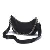 Black Nylon Crescent Chain Bag