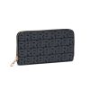Black & Grey Monogram Zip Wallet