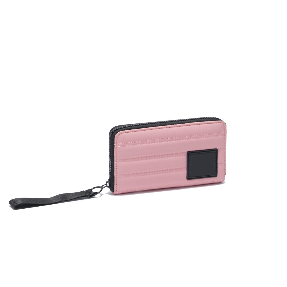 DSC00396 Pink Quilted Wristlet Wallet