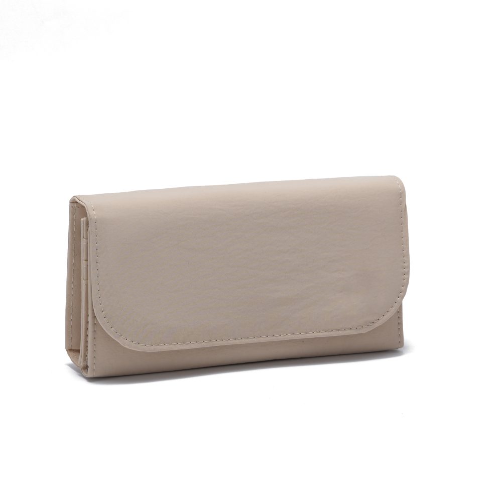 Beige Nylon Envelope Clutch