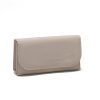 Beige Nylon Envelope Clutch