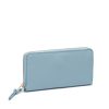 Blue Saffiano Zip Wallet