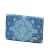 DSC00422 Blue Tile Print Bifold Wallet