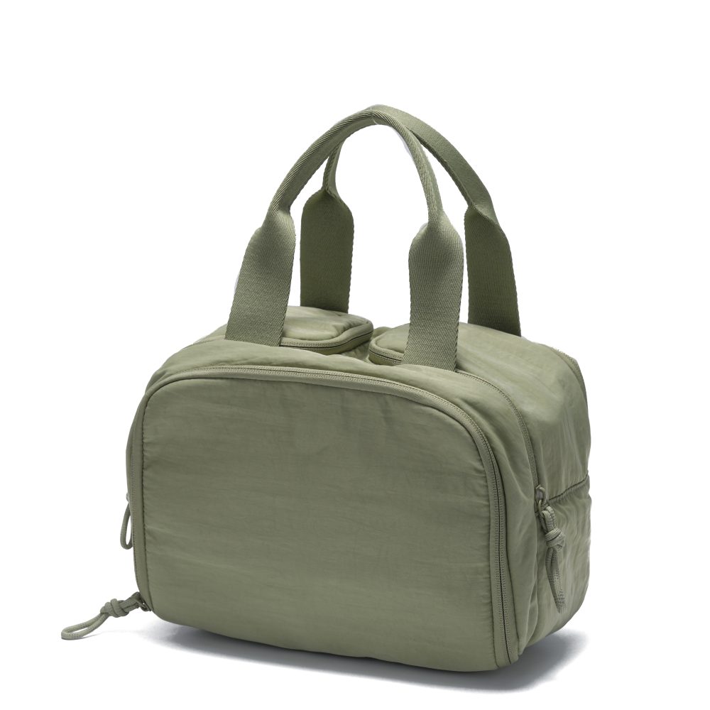 Green Cube Utility Top-Handle Bag