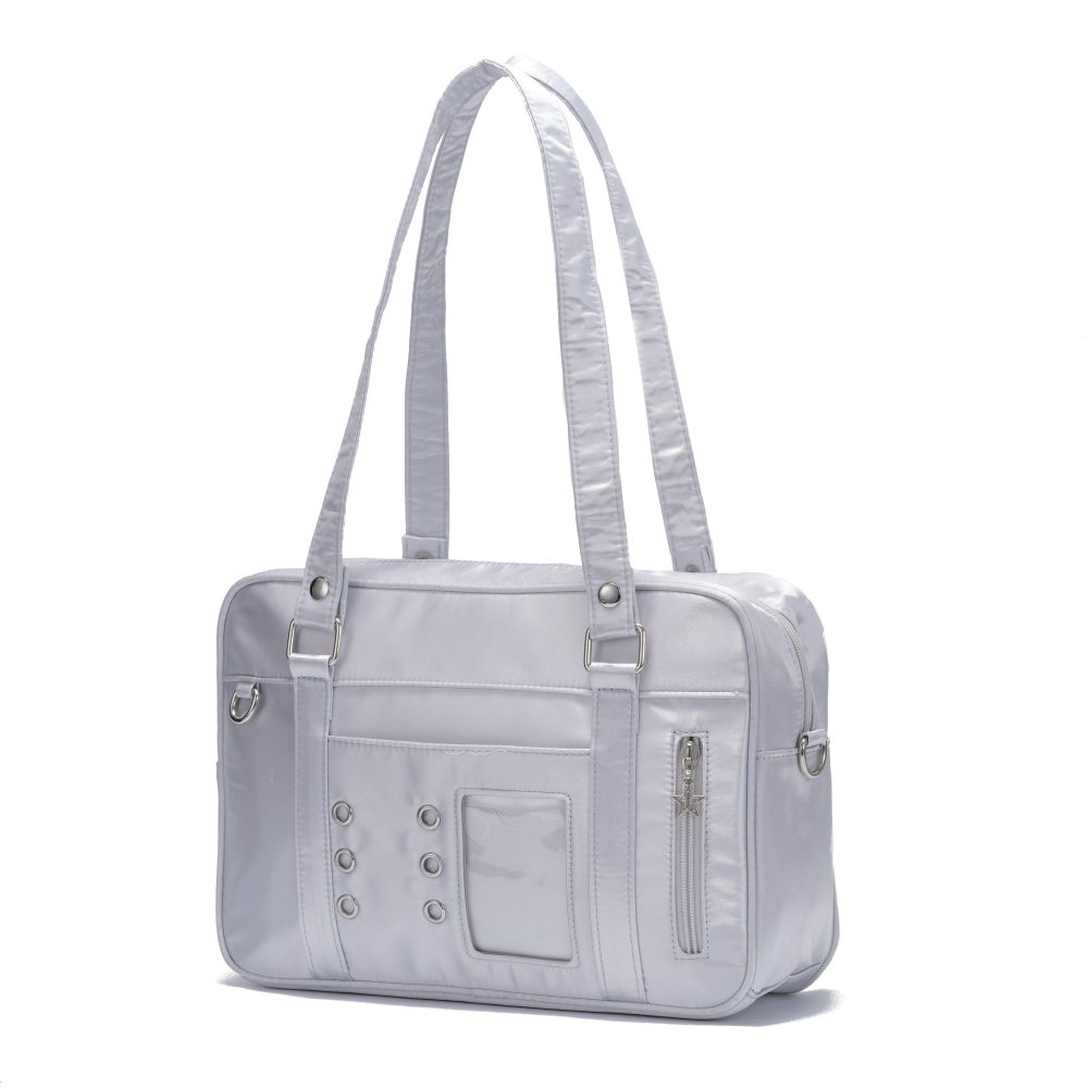 Japanese Style School Metallic Silver Tote Bag