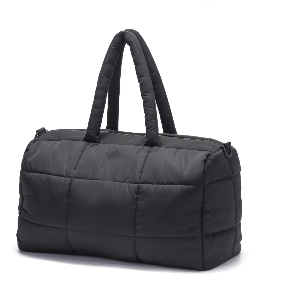 Lightweight Black Puffer Duffel Bag