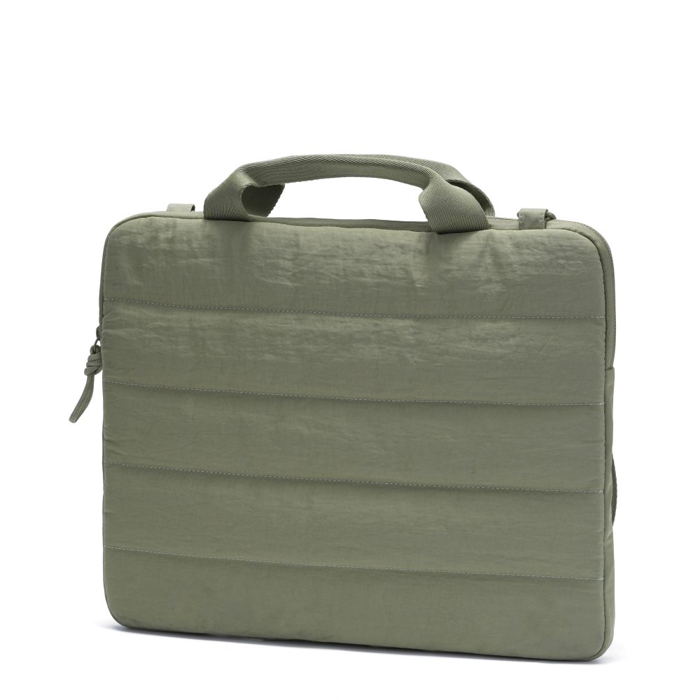 DSC00491 Olive Green Puffer Laptop Sleeve