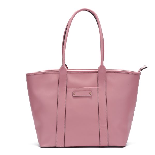 Elegant Pink Leather Tote Bag Elegant Pink Leather Tote Bag