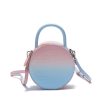 Gradient Croc Mini Round Crossbody Bag