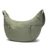 Green Lightweight Puffy Zipper Crescent Crossbody Bag