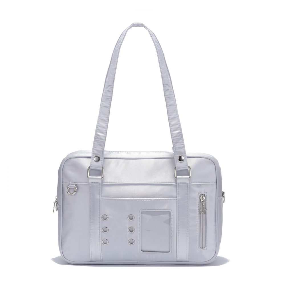 Japanese Style School Metallic Silver Tote Bag
