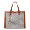 Logo Print Structured Tote Bag
