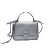 Silver Metallic Flap Handbag