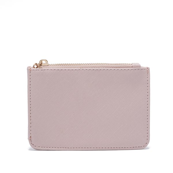 Slim Pink Saffiano Card Wallet Slim Pink Saffiano Card Wallet