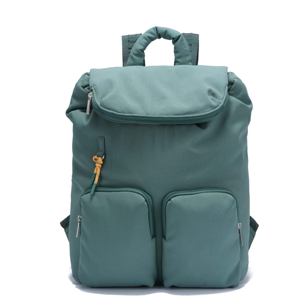 Teal Nylon Casual Backpack