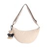 IMG_6106 Cream Corduroy Crescent Shoulder Bag