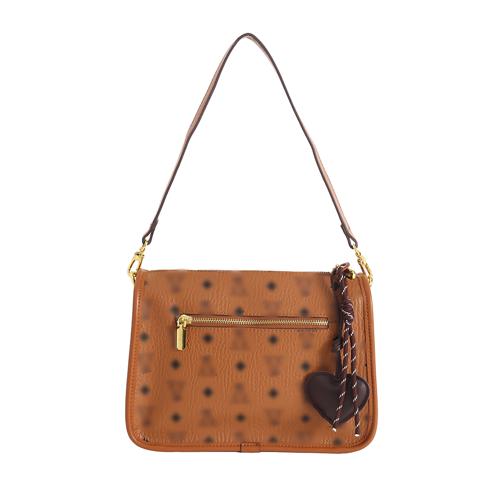 IMG_6121 Brown Printed PU Crossbody Bag