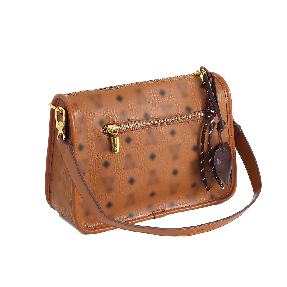 IMG_6124 Brown Printed PU Crossbody Bag