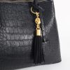 Black Croc Texture PU Tote Bag