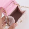 Pink Mini Knitted Chain Bag Set