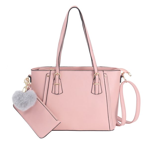 IMG_6170 Pink Structured PU Tote Bag