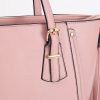 Pink Structured PU Tote Bag