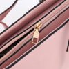 Pink Structured PU Tote Bag