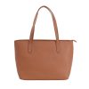 IMG_6186 Tan Zip Top PVC Tote Bag