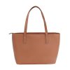 IMG_6187 Tan Zip Top PVC Tote Bag