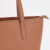 IMG_6188 Tan Zip Top PVC Tote Bag