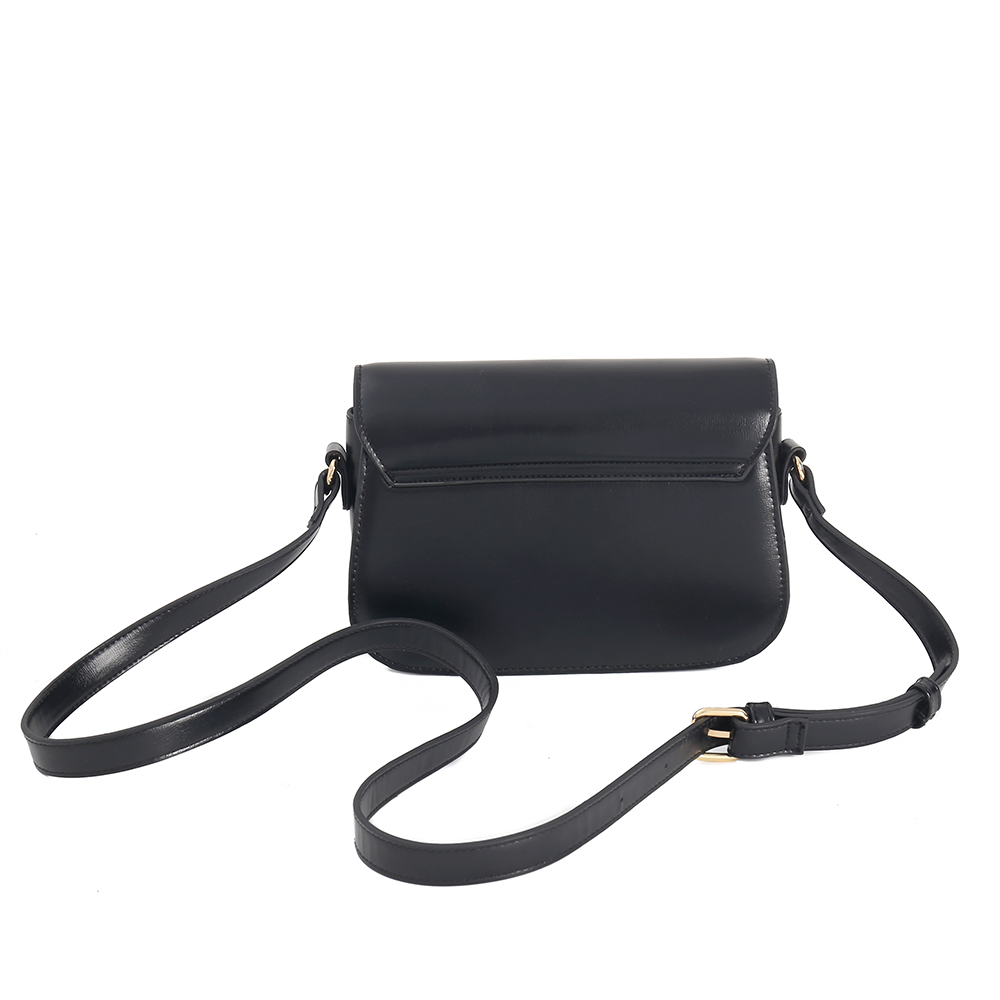 IMG_6217 Black Flap PU Crossbody Bag