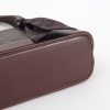 Brown Geometric Print PVC Top Handle Bag
