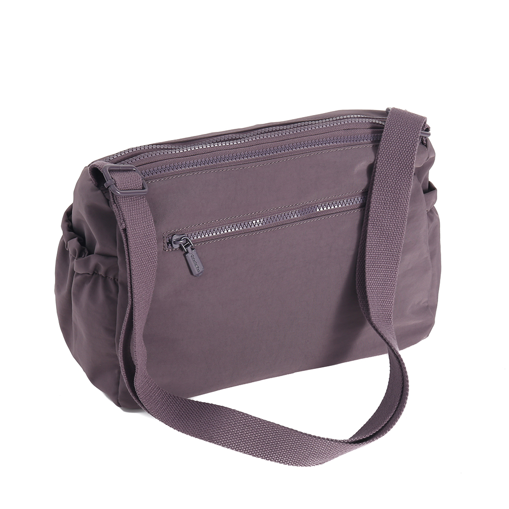 IMG_6295 Purple Multi Pocket Nylon Shoulder Bag