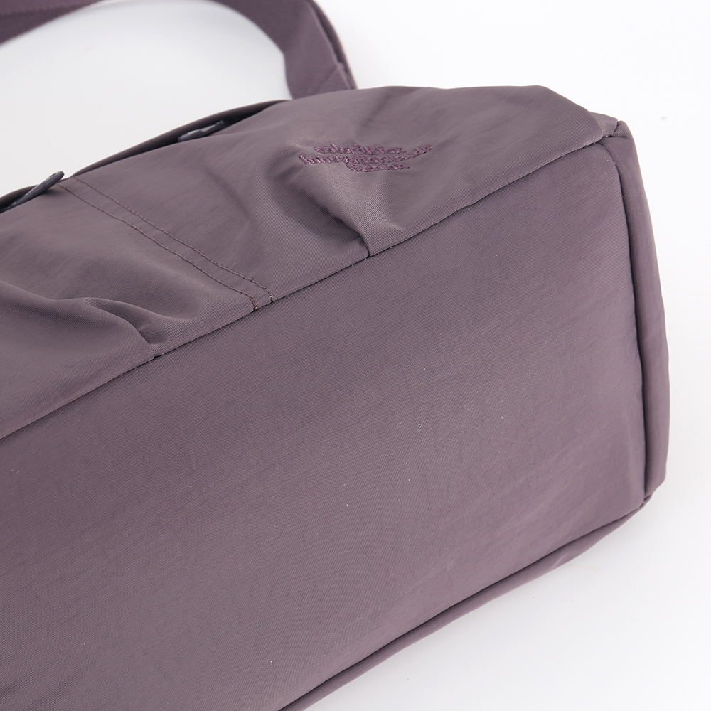 IMG_6298 Purple Multi Pocket Nylon Shoulder Bag